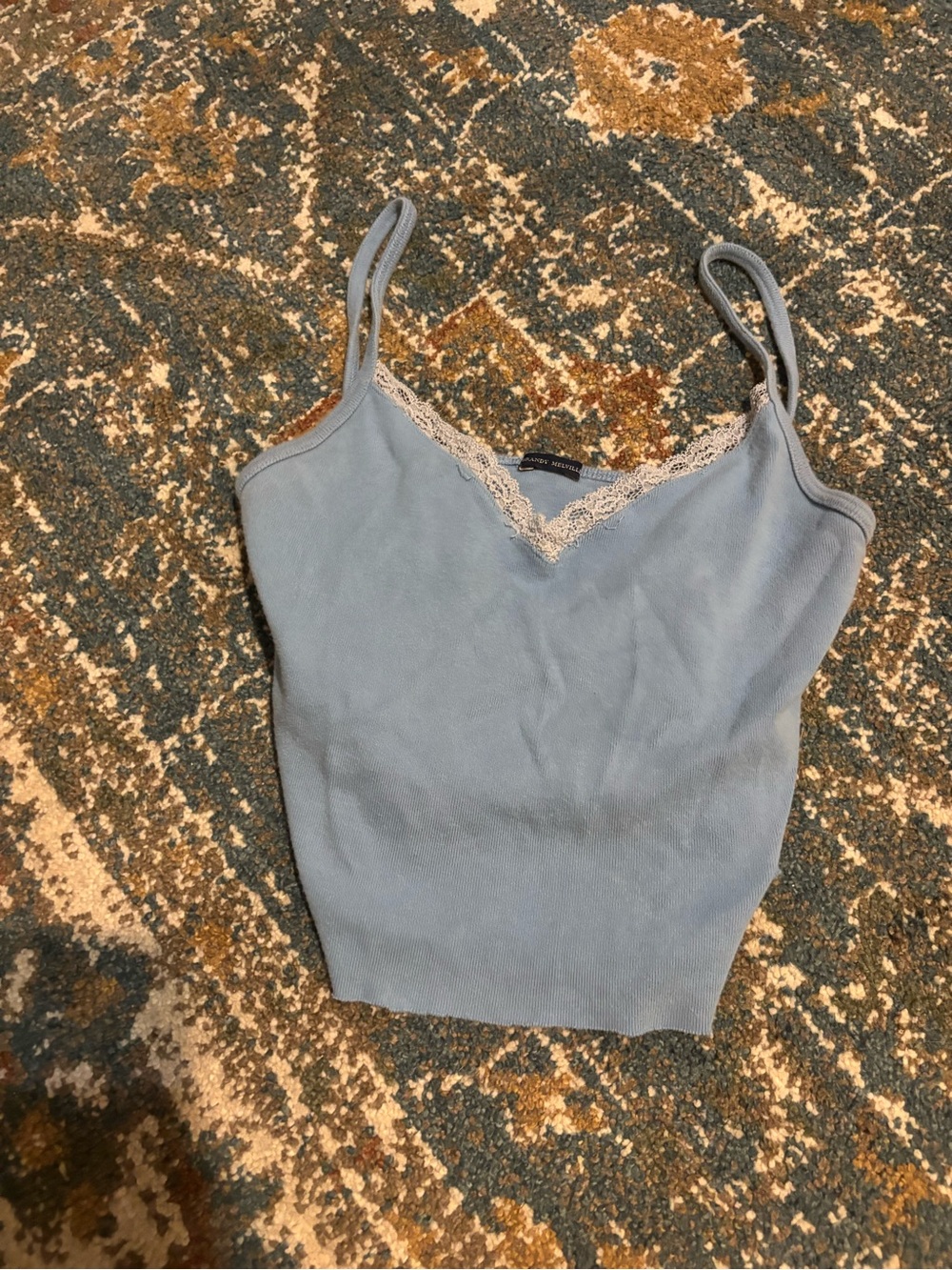 Brandy Baby blue v neck cami